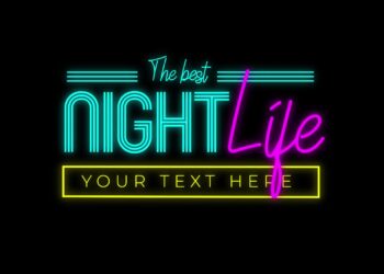 Eighties Neon Title