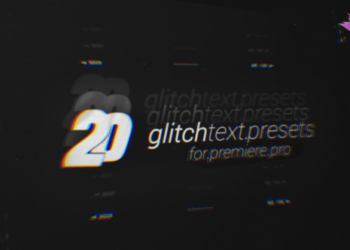 20 Glitch Text Presets Pack For Premiere Pro MOGRT