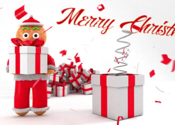 Christmas Greeting With Gingerbread Titles