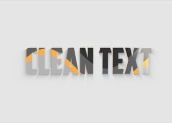 3D Clean Text Animation