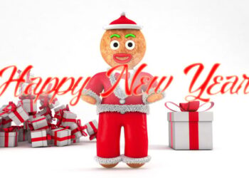 Happy New Year with Gingerbread Titles