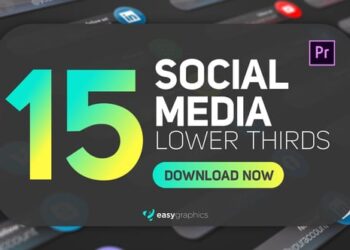 Dark Glossy Social Media Lower Thirds