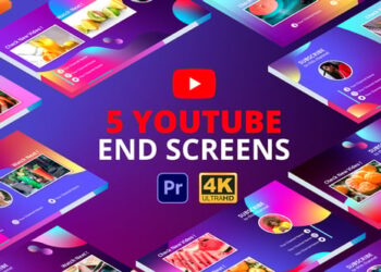 YouTube End Screens Vol.2 | Premiere Pro MOGRT