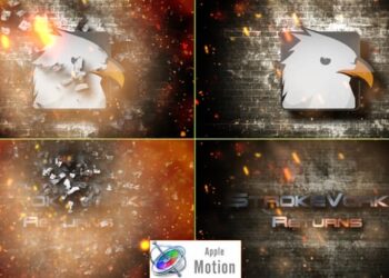 Cinematic Fire Impact Logo – Apple Motion
