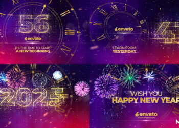 New Year Countdown 2025 Premiere Pro MOGRT