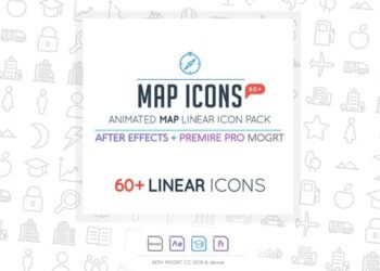 Map Linear Icon Pack