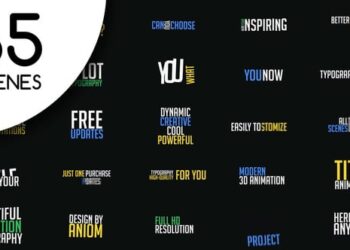 65 Kinetic Typography Scenes | MOGRT